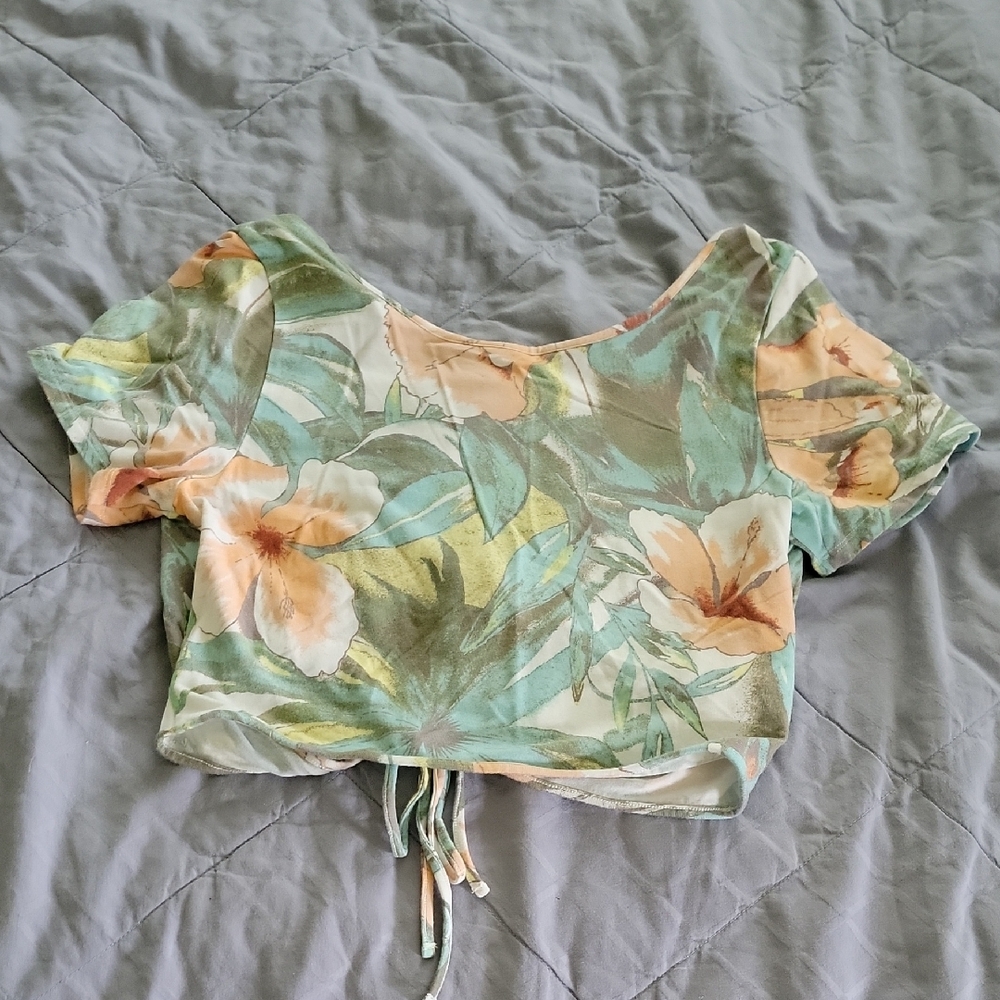 Volcom Floral Print Crop Top